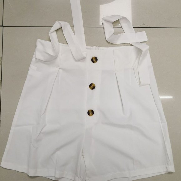 Formal Dress Shorts - High Waist - Wide Leg - Summer Shorts - Picture 3 of 5